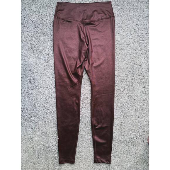 Nike Dri-FIT One Mid-Rise Shine Leggings Small Brown Bronze Eclipse Athleisure - Picture 5 of 7